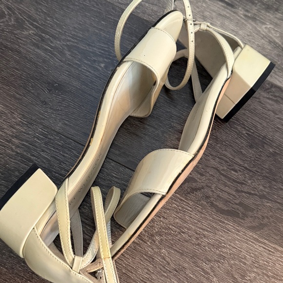 Stuart Weitzman Cream Ankle Strap Sandals - Picture 6 of 6